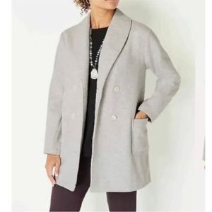 J Jill Double Breasted shawl collar peacoat. NWT
